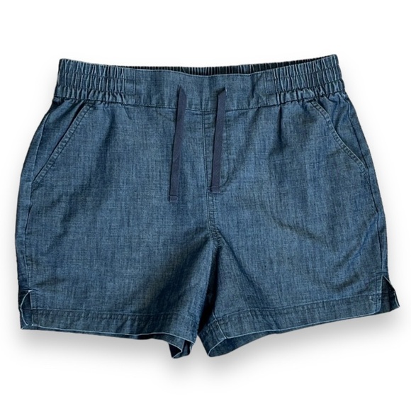 Magellan Outdoors Women's Campfire Chambray Shorty Shorts Denim Blue Size Medium - Picture 1 of 14